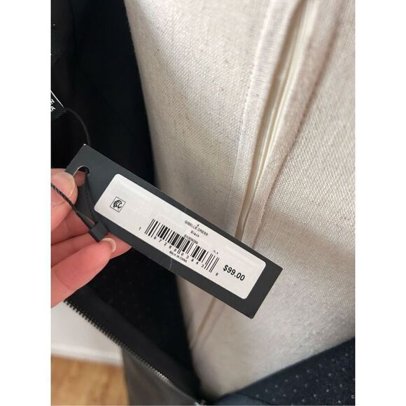 Steve Madden faux leather dress black sexy below the knee with a slit size 4 - Picture 4 of 5